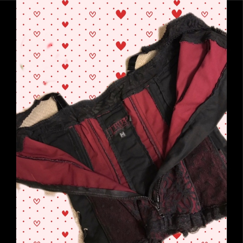 Tripp NYC Burgundy corset top circa 2005. - Picture 11 of 12